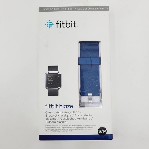 Fitbit Blaze Classic Accessory Rubber Blue Bracelet ArmBand Sz S - Picture 1 of 5
